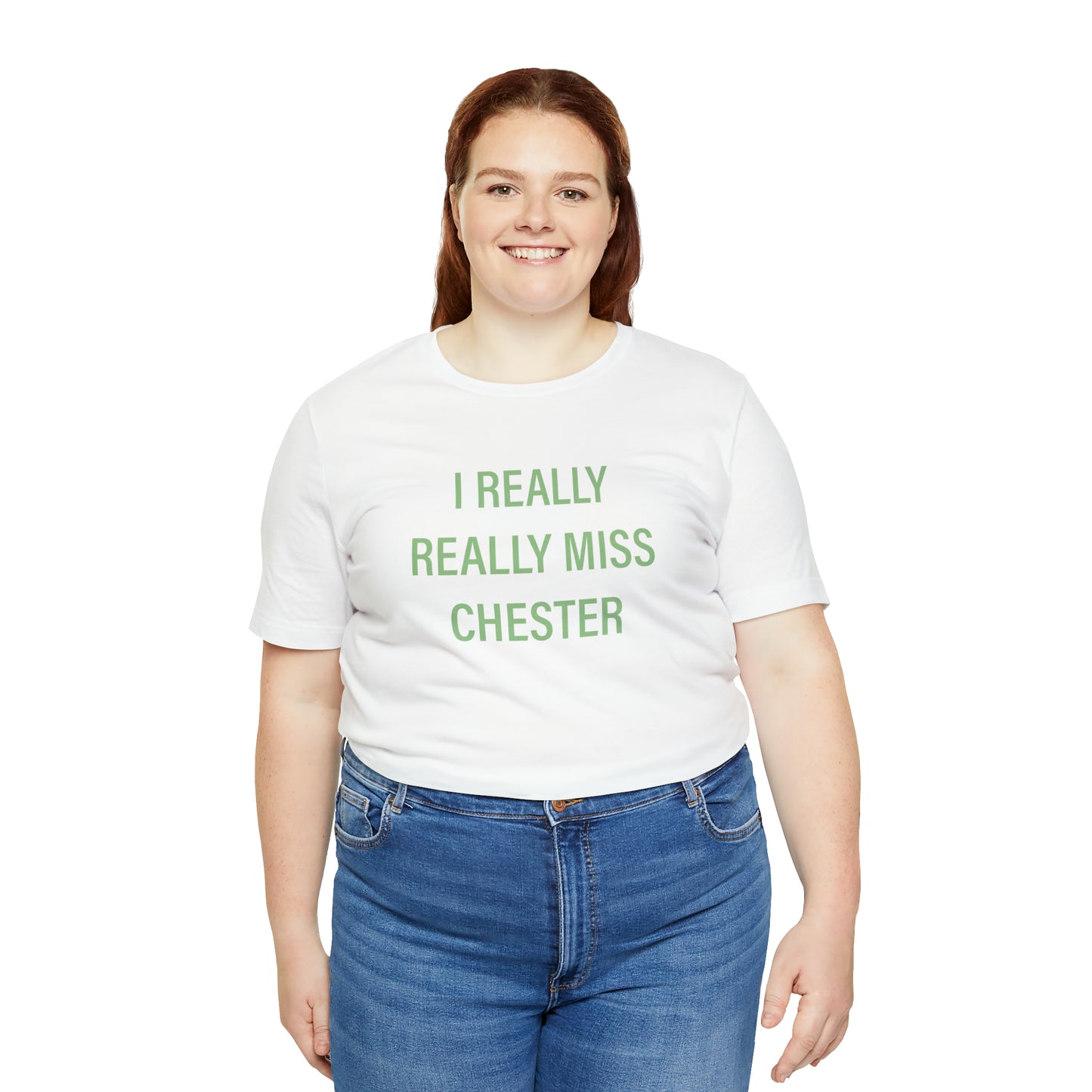 I Really Really Miss Chester Unisex Jersey Short Sleeve T-Shirt (green)