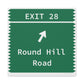 Vintage Merritt Parkway Exit 28 Sign Matte Canvas, Stretched, 1.25"