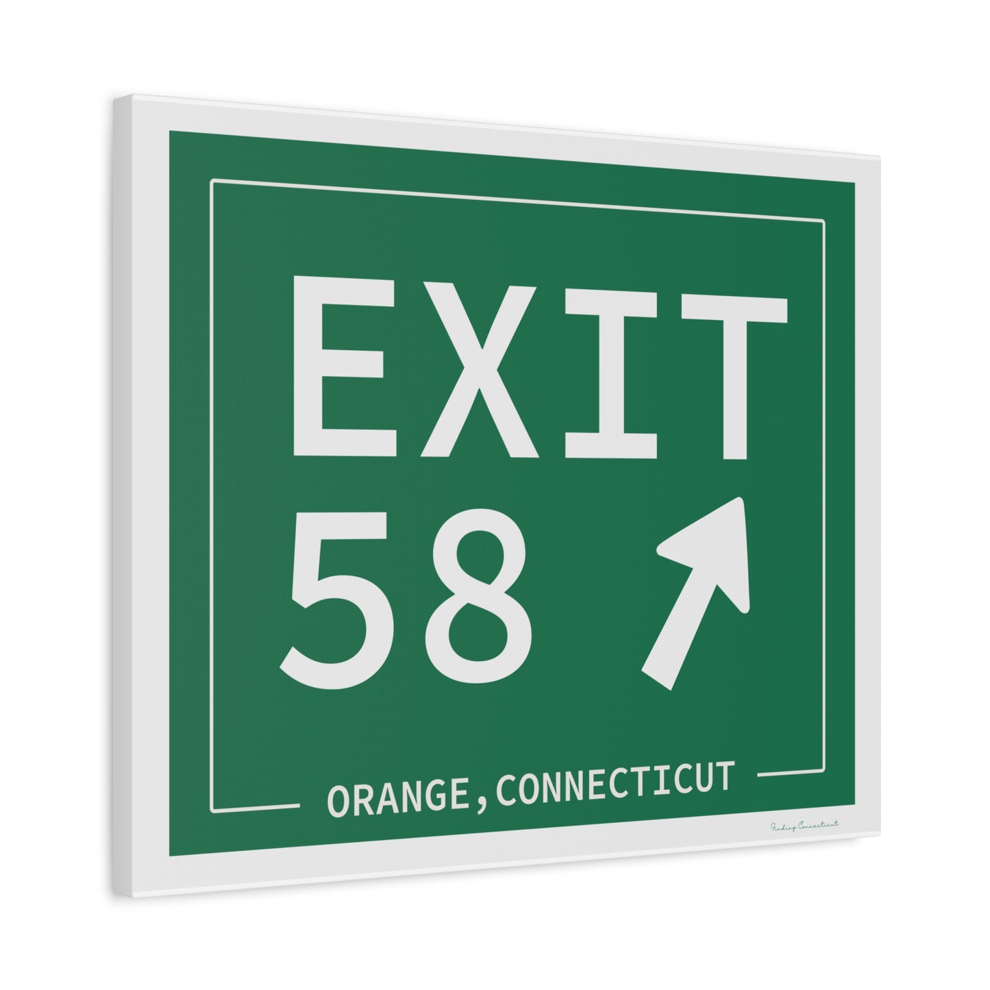 Vintage Exit 58 WCP Sign Matte Canvas, Stretched, 1.25"