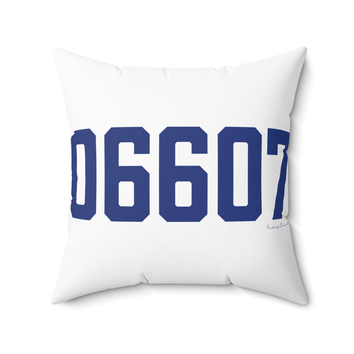 06607 Bridgeport Connecticut Zip Code Spun Polyester Square Pillow