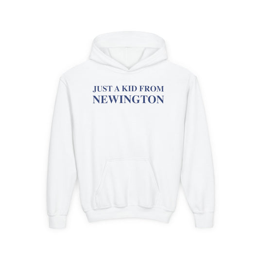 Just a kid from Newington Youth Heavy Blend Hooded Sweatshirt