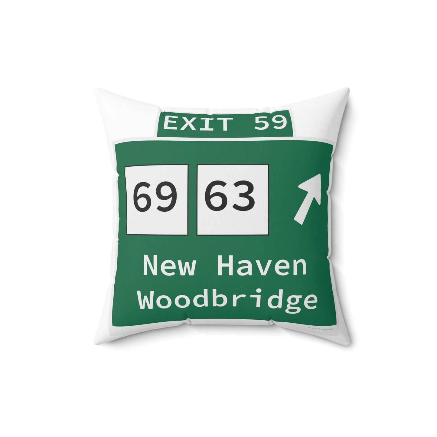 Vintage WCP Exit 59 Sign Spun Polyester Square Pillow