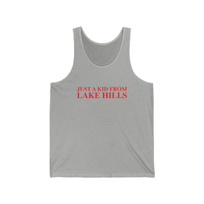 Just a kid from Lake Hills Unisex Jersey Tank Top