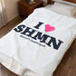 I Heart SHMN Velveteen Plush Blanket