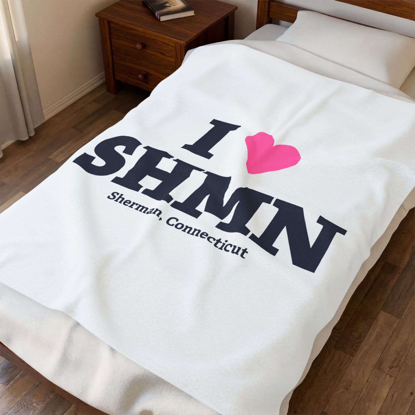 I Heart SHMN Velveteen Plush Blanket