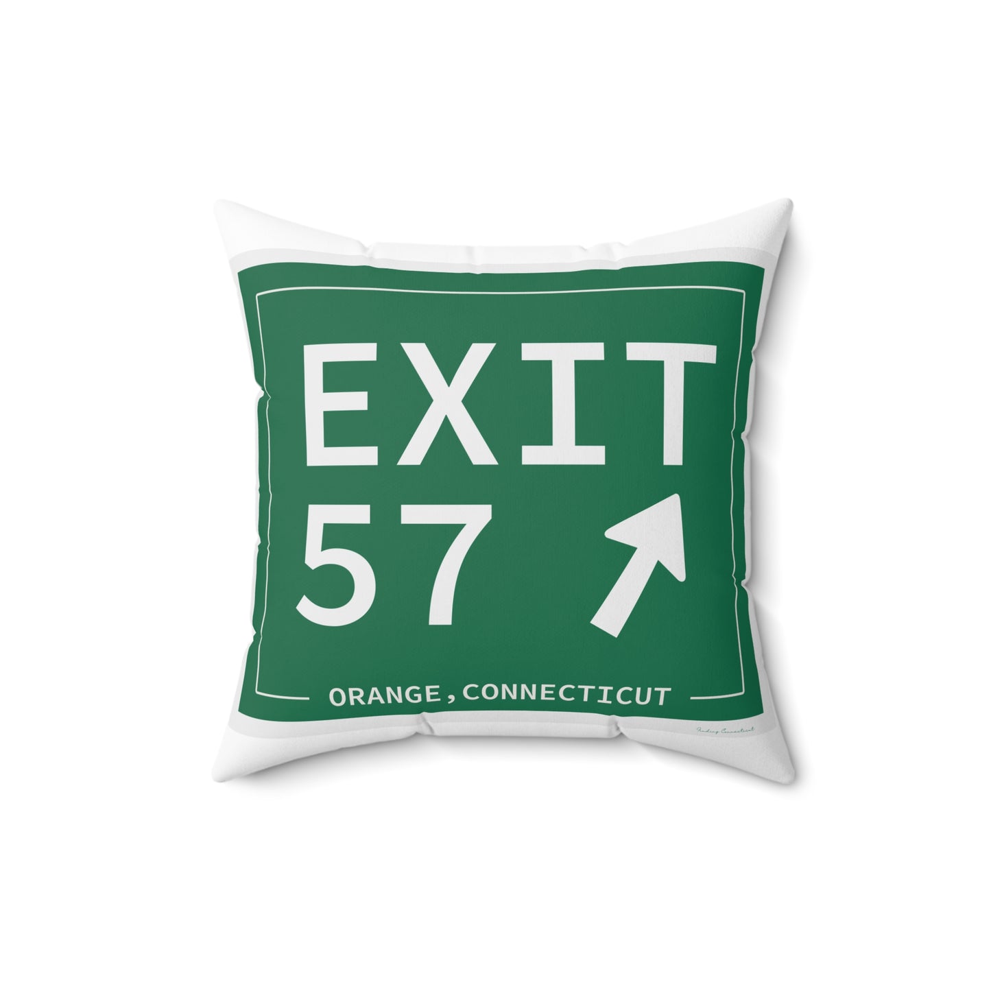 Vintage Exit 57 WCP Sign Spun Polyester Square Pillow