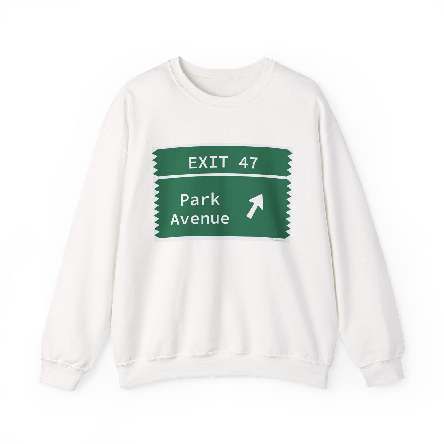 Vintage Merritt Parkway Exit 47 Sign Unisex Heavy Blend™ Crewneck Sweatshirt