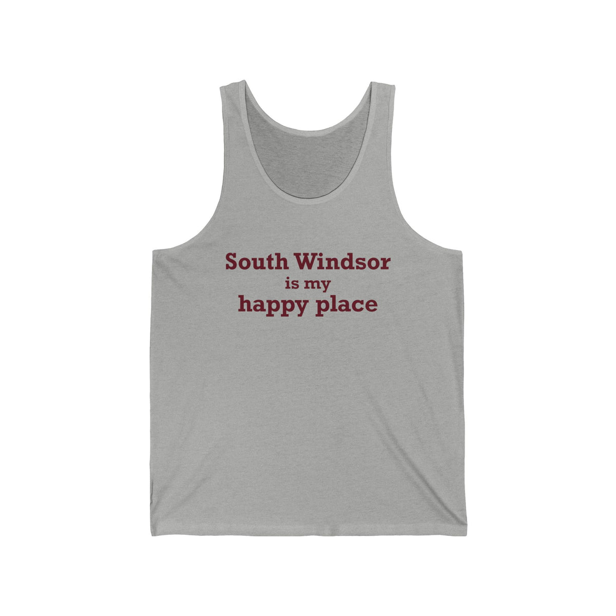 South Windsor is My Happy Place Unisex Jersey Tank Top