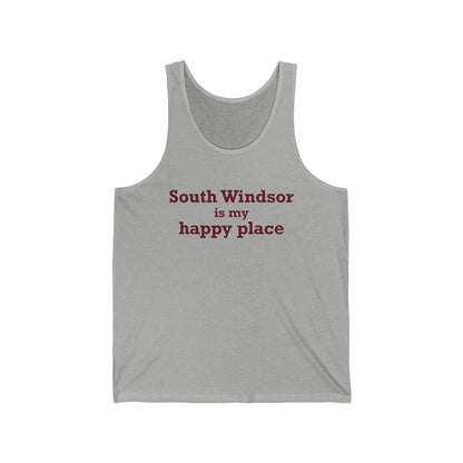 South Windsor is My Happy Place Unisex Jersey Tank Top