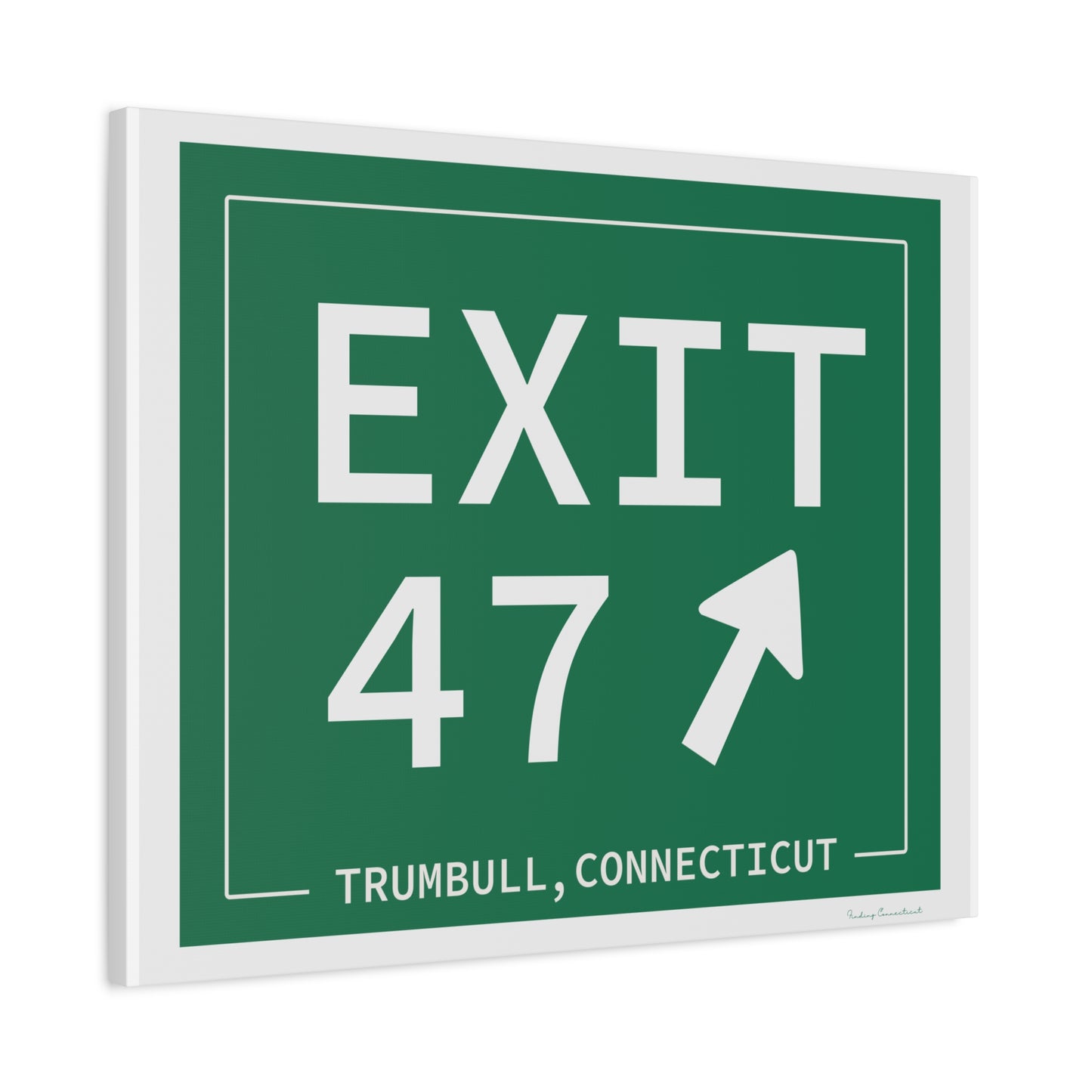 Vintage Exit 47 Merritt Parkway Sign Matte Canvas, Stretched, 1.25"