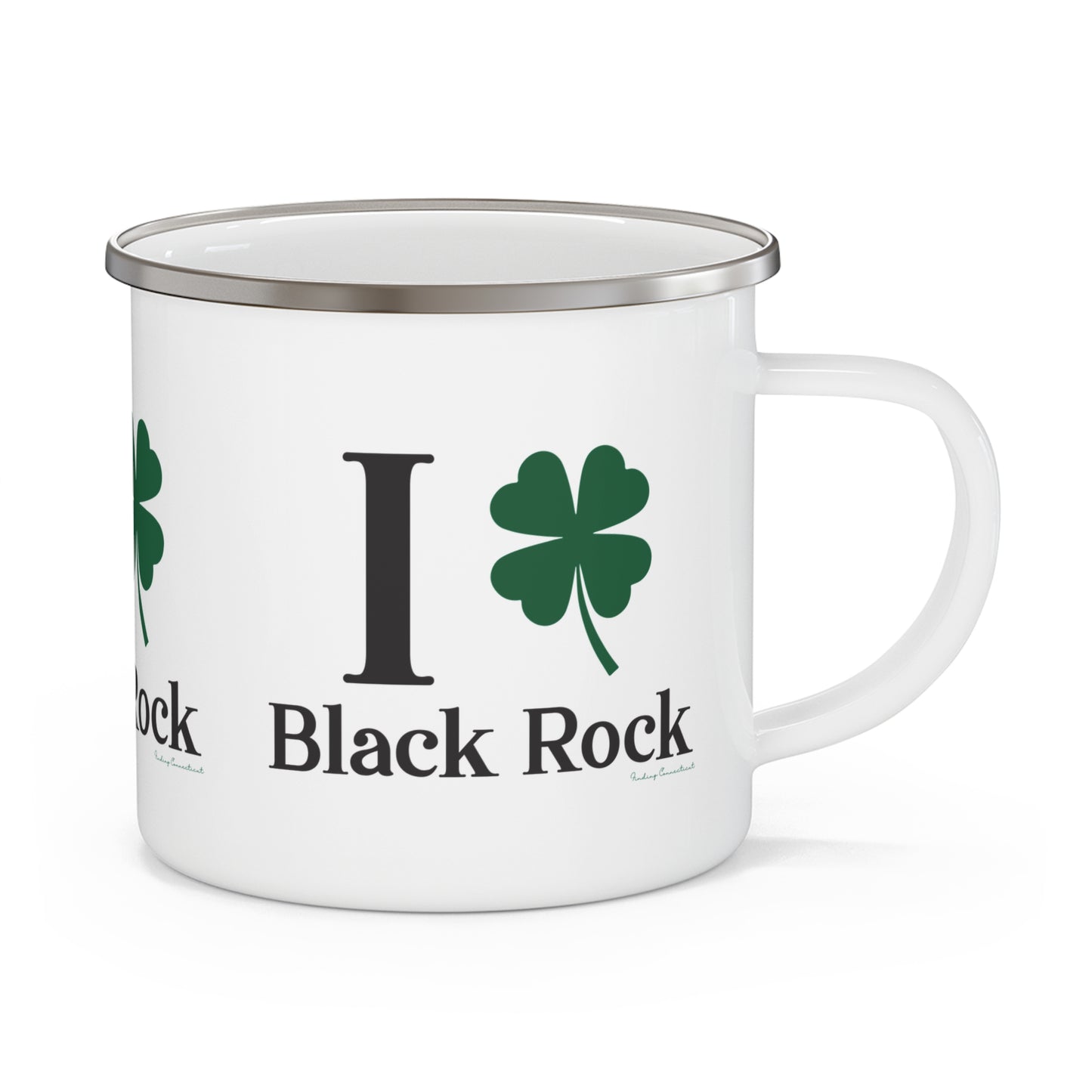 I Clover Black Rock Enamel Camping Mug