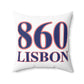 860 Lisbon Red, White & Blue Spun Polyester Square Pillow