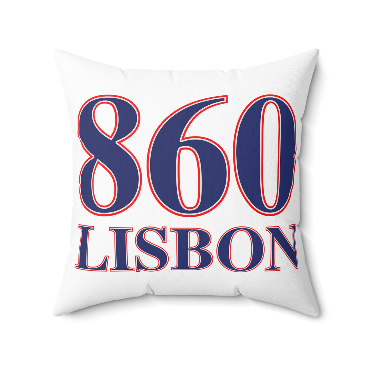 860 Lisbon Red, White & Blue Spun Polyester Square Pillow