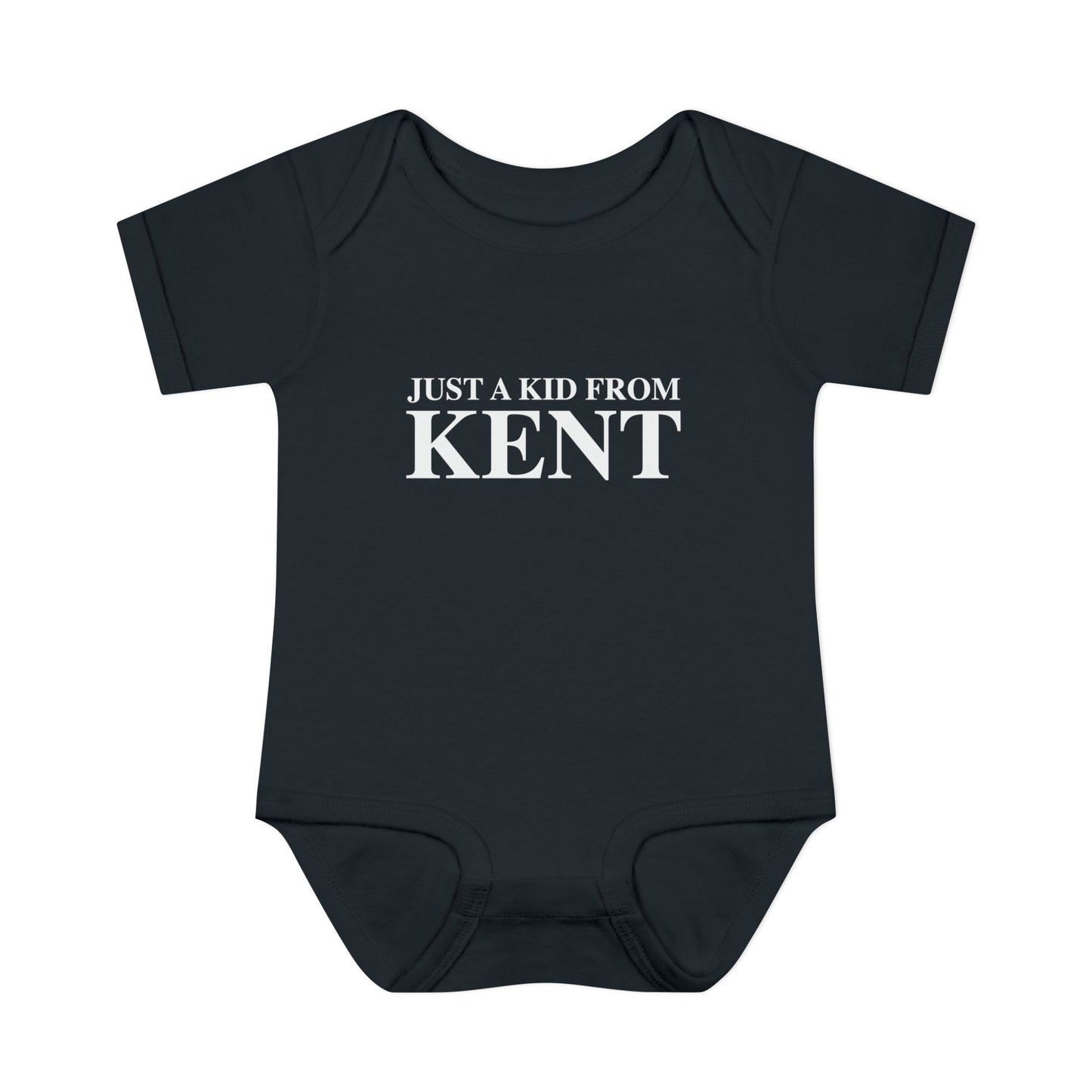 Just a kid from Kent Infant Baby Rib Bodysuit