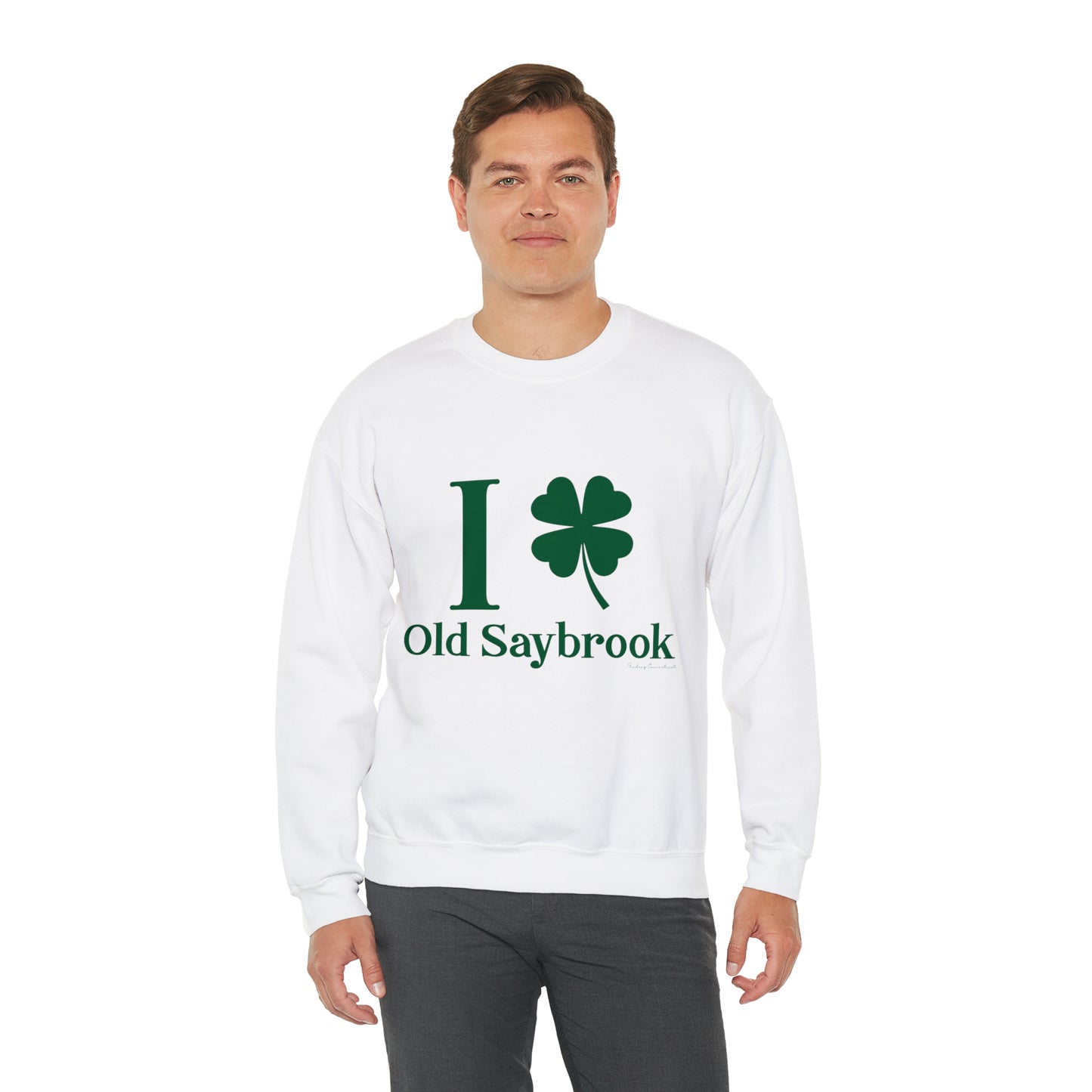 I Clover Old Saybrook Unisex Heavy Blend™ Crewneck Sweatshirt (green)