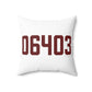 06403 Beacon Falls Connecticut Zip Code Polyester Square Pillow