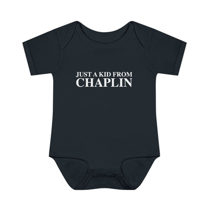 Just a kid from Chaplin Infant Baby Rib Bodysuit