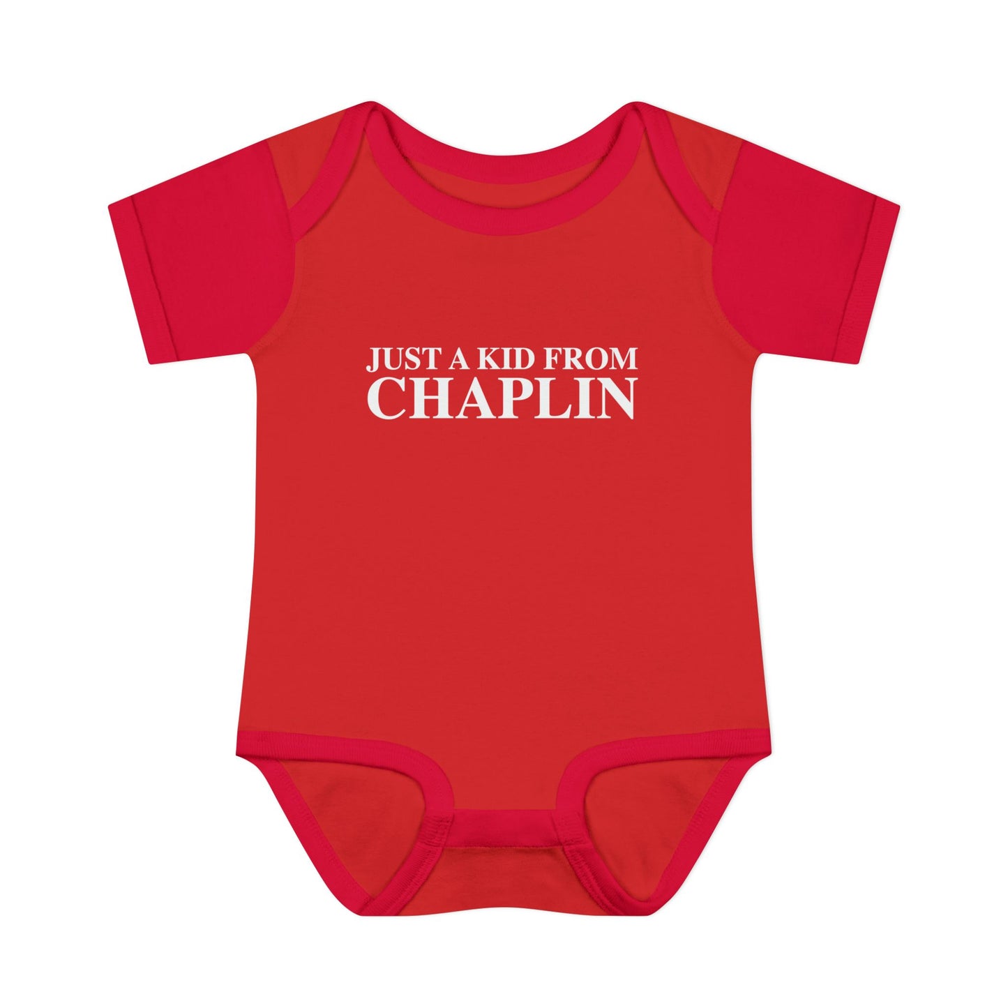 Just a kid from Chaplin Infant Baby Rib Bodysuit