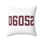 06052 New Britain Connecticut Zip Code Polyester Square Pillow