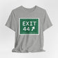 Vintage Exit 44 Merritt Parkway Sign Unisex Jersey Short Sleeve T-Shirt