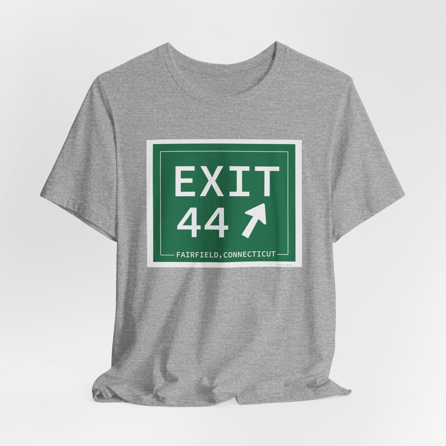 Vintage Exit 44 Merritt Parkway Sign Unisex Jersey Short Sleeve T-Shirt
