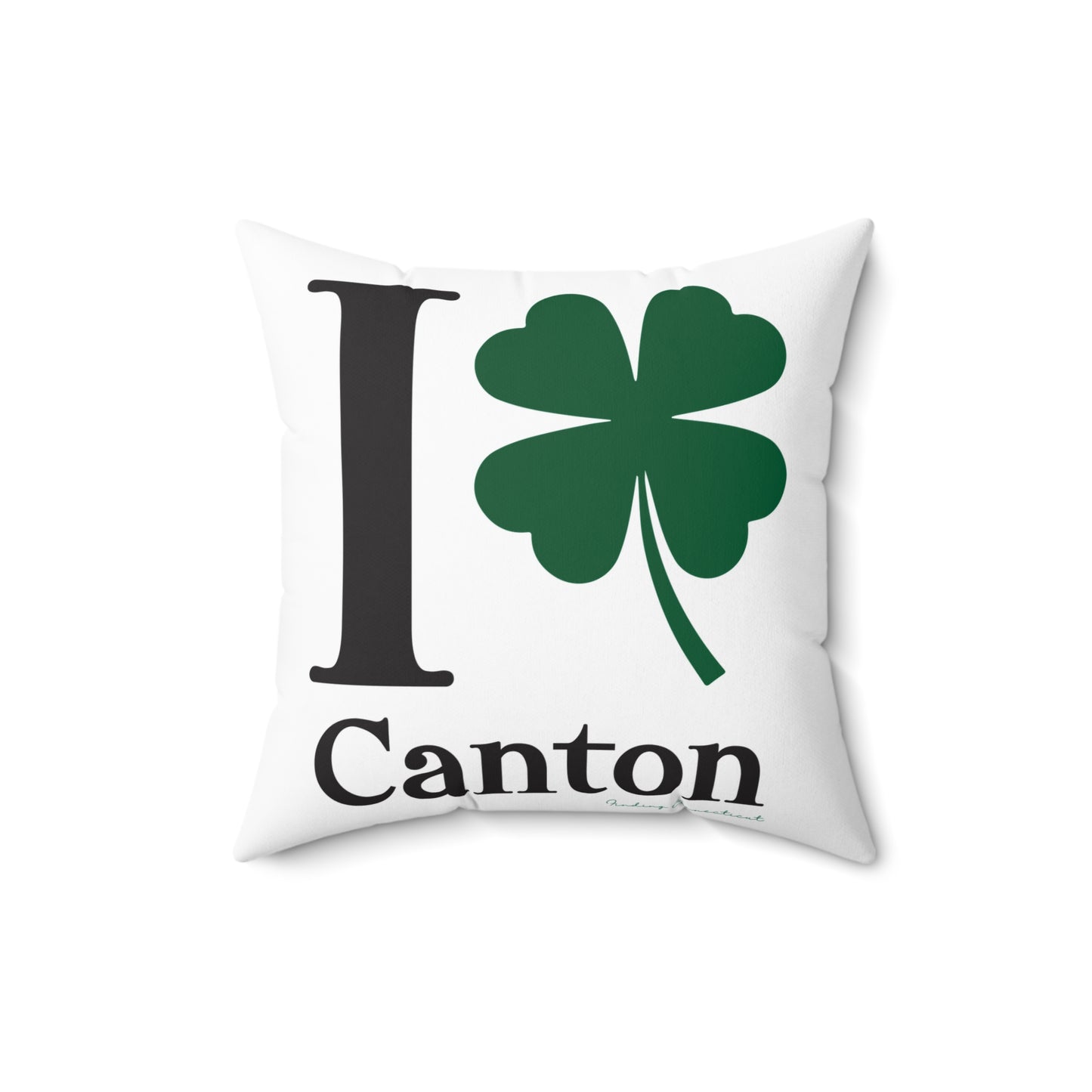 I Clover Canton Spun Polyester Square Pillow