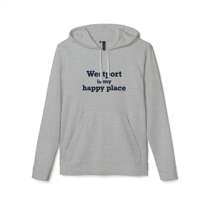 Westport Is My Happy Place adidas Unisex Fleece Hoodie Sweatshirt