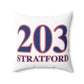 203 Stratford Red White & Blue Spun Polyester Square Pillow