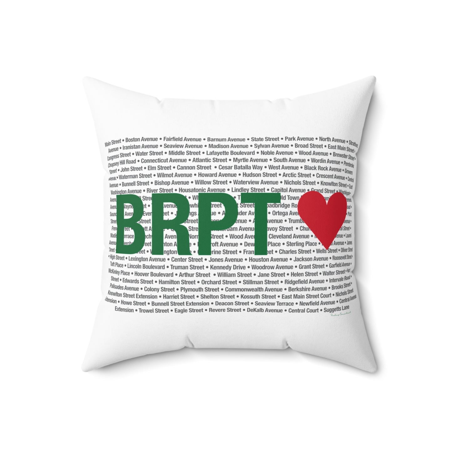 Bridgeport Love Spun Polyester Square Pillow