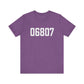 06807 - Greenwich CT Zip Code Unisex Jersey Short Sleeve T-Shirt