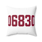 06830 - Greenwich Connecticut Zip Code  Spun Polyester Square Pillow