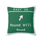 Vintage Merritt Parkway Exit 28 Sign Spun Polyester Square Pillow