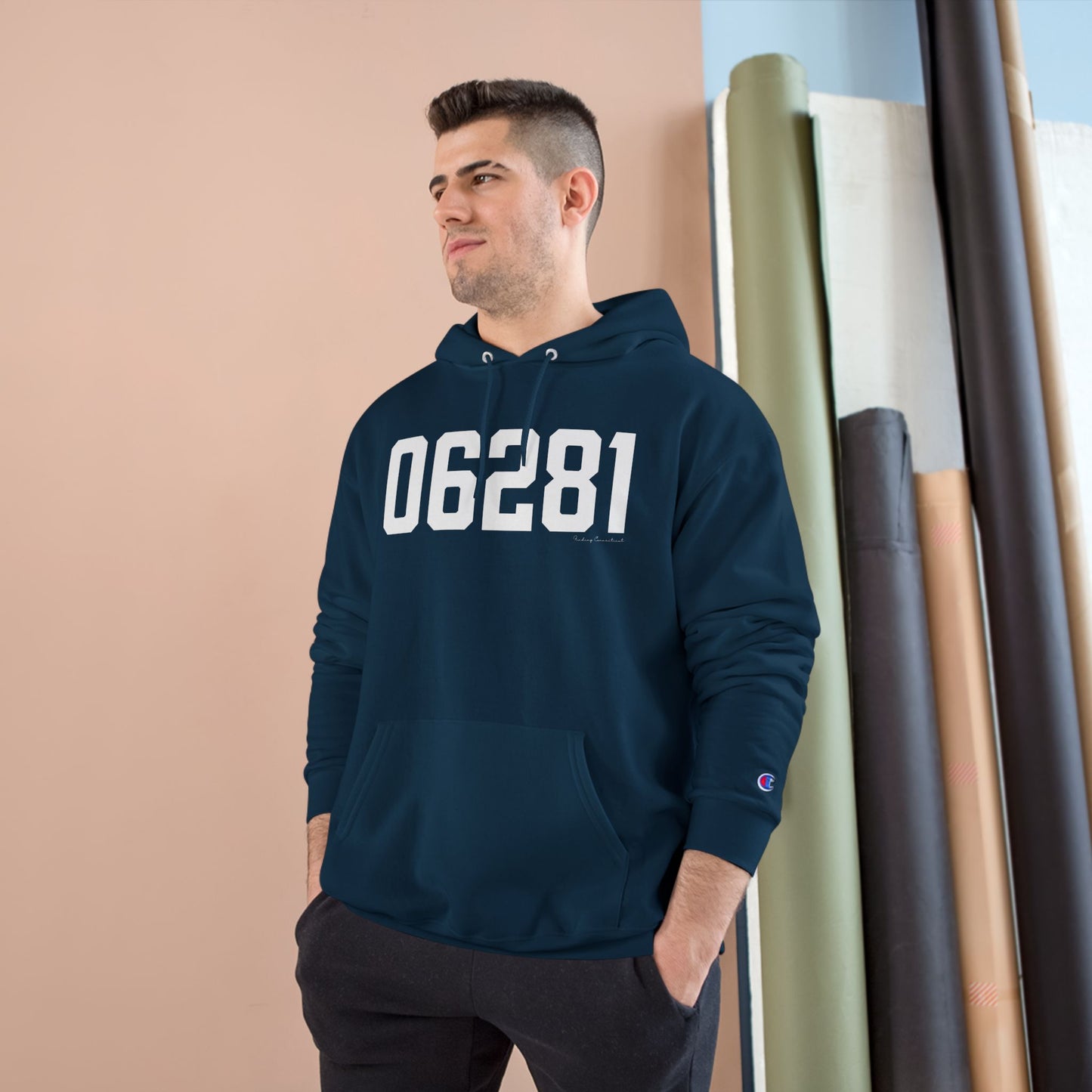 06281 Woodstock CT Zip Code Champion Hoodie