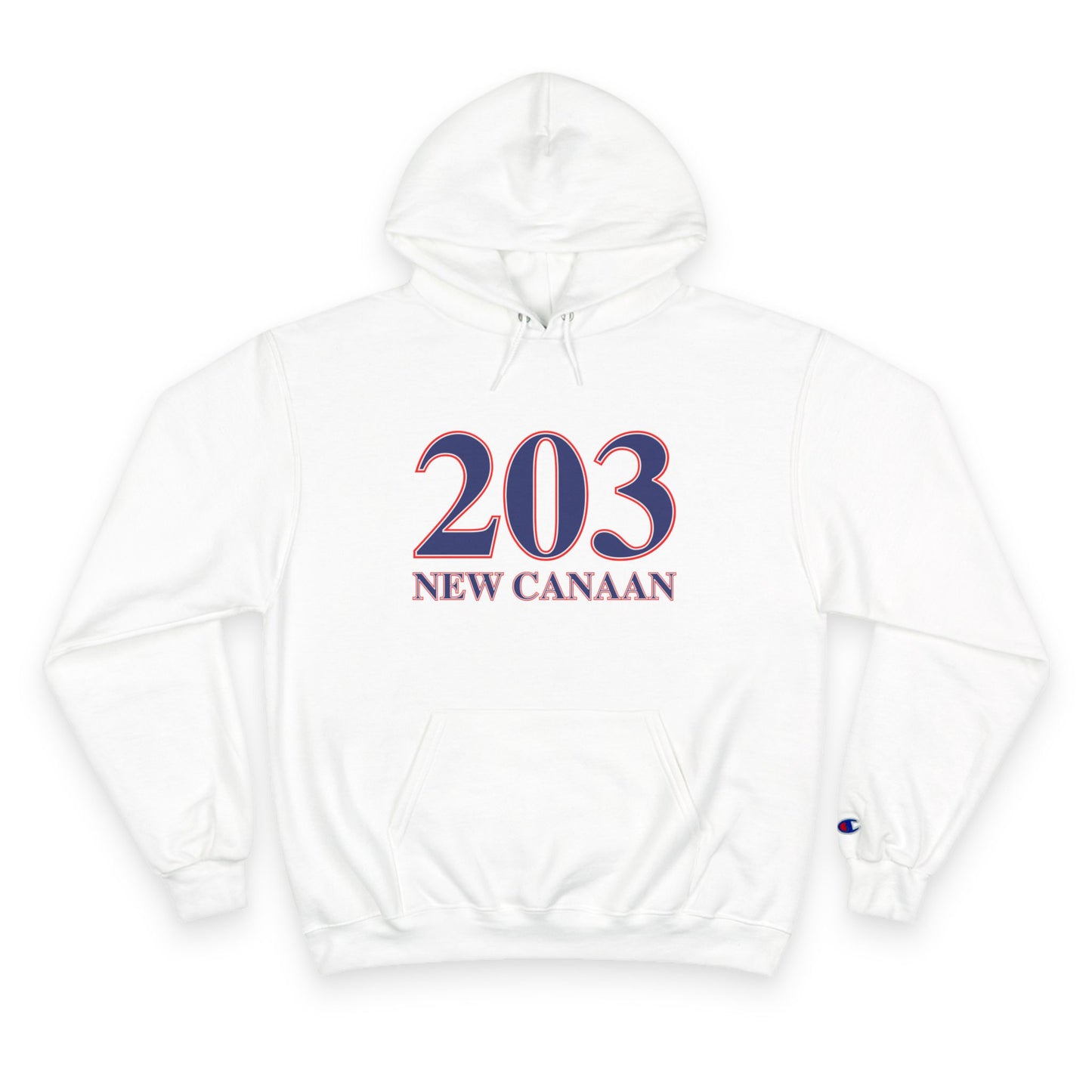 203 New Canaan Red White & Blue Champion Hoodie