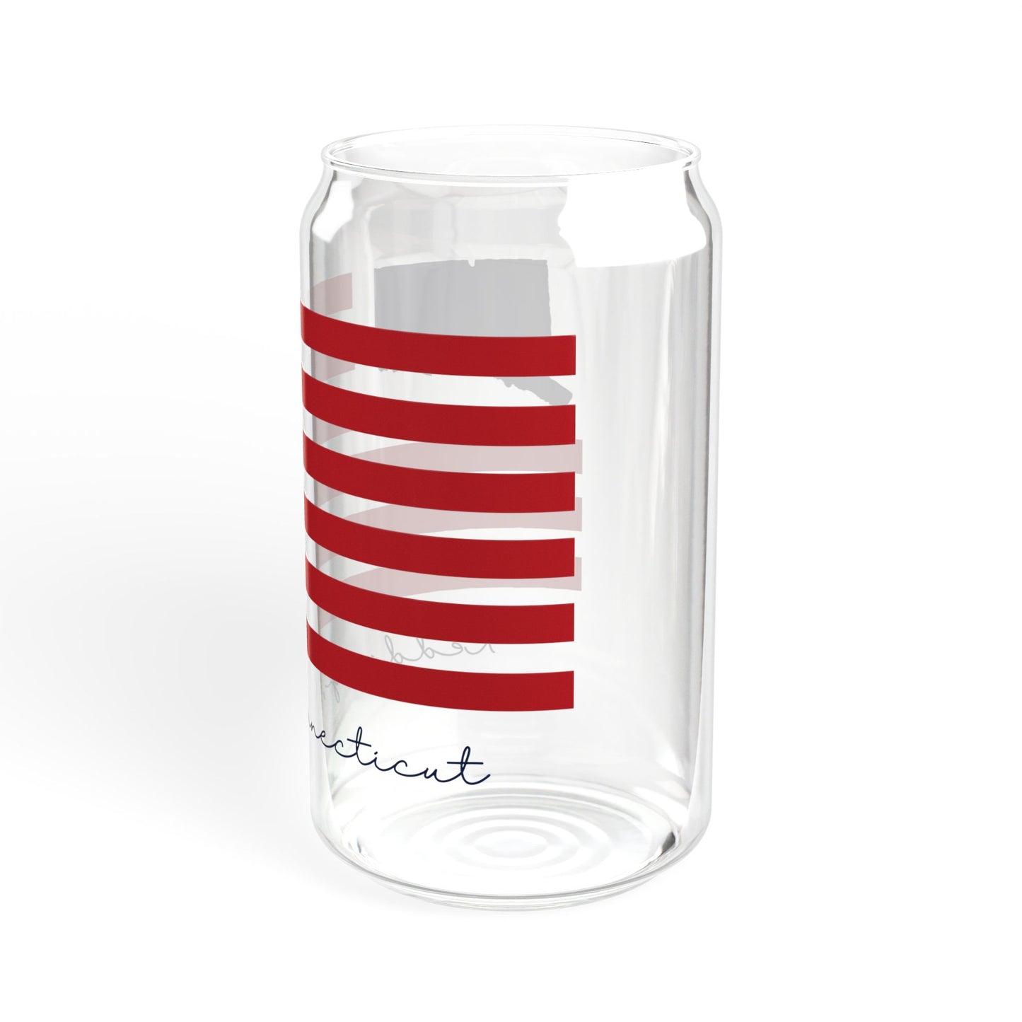 Redding Connecticut Flag Sipper Glass, 16oz