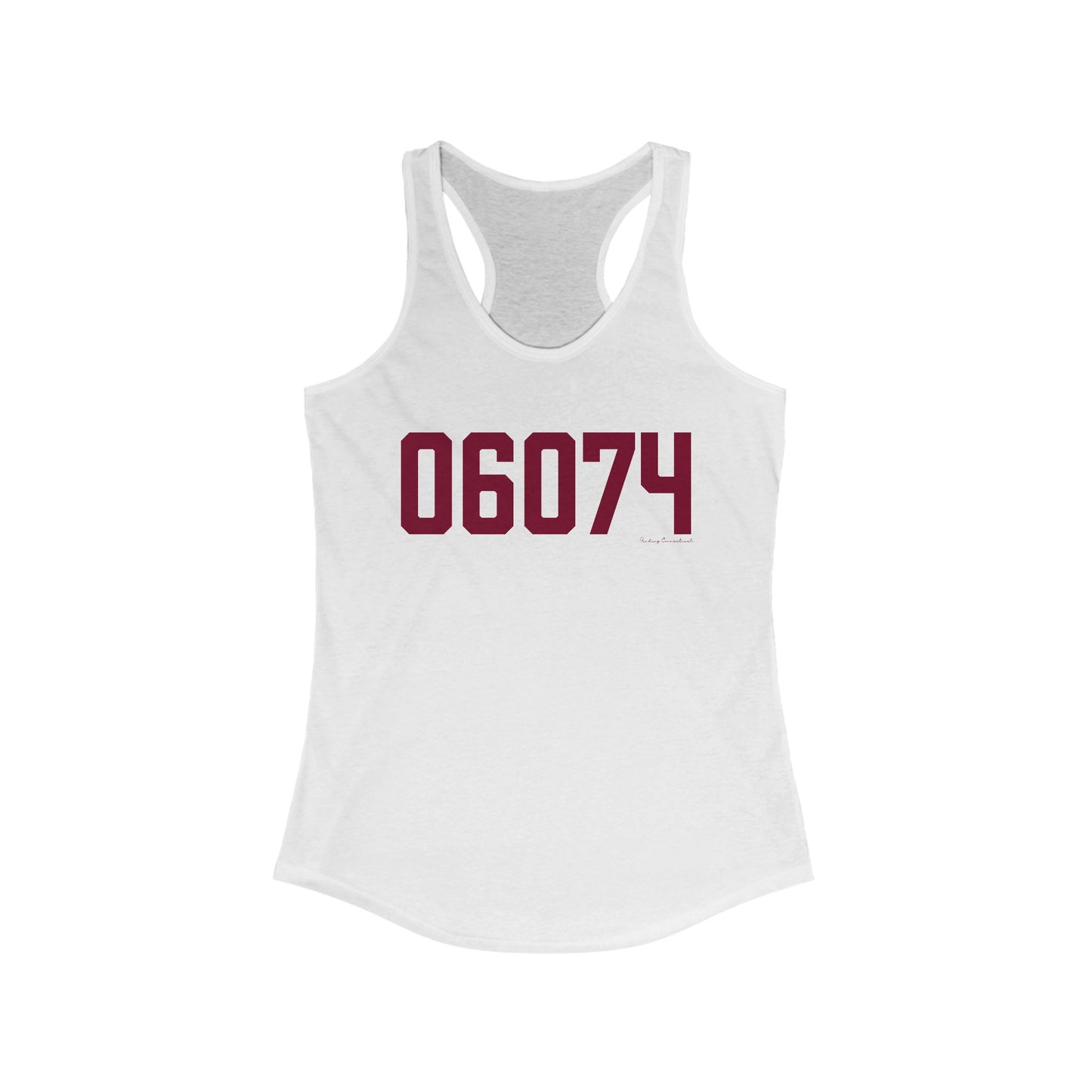 06074- South Windsor Connecticut Zip Code Women's Ideal Racerback Tank Top