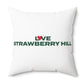 Love Strawberry Hill Spun Polyester Square Pillow