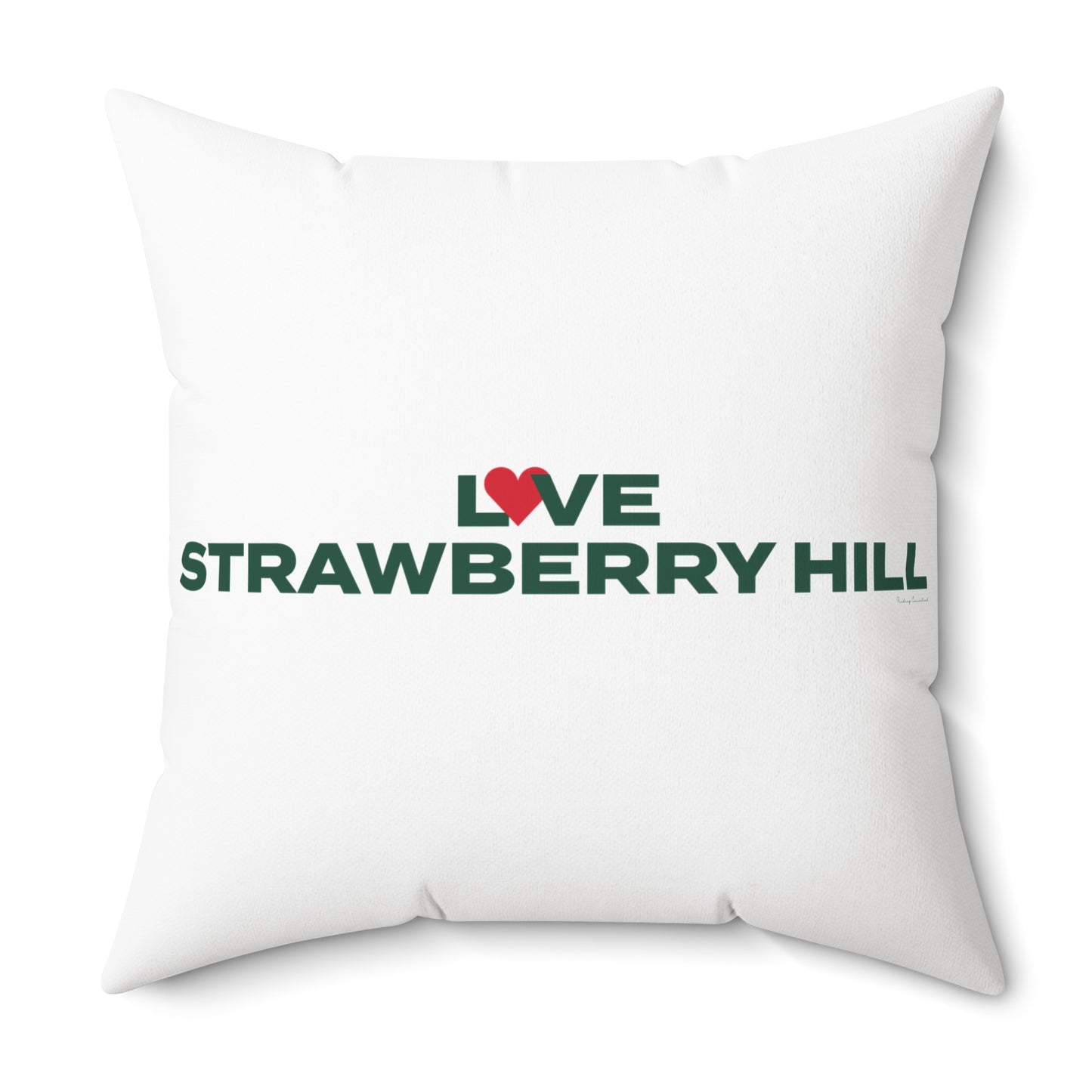 Love Strawberry Hill Spun Polyester Square Pillow