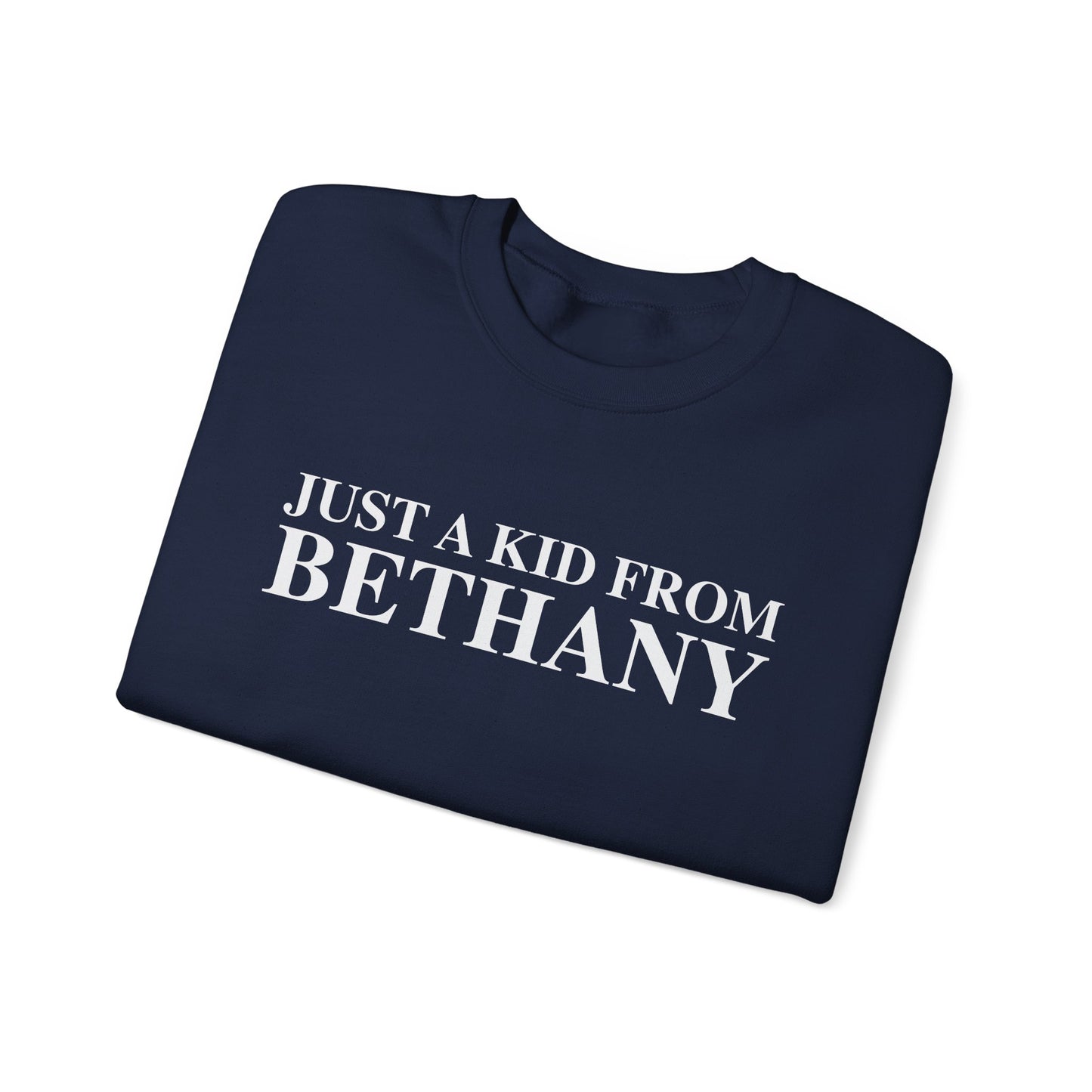 Just a kid from Bethany Unisex Heavy Blend™ Crewneck Sweatshirt