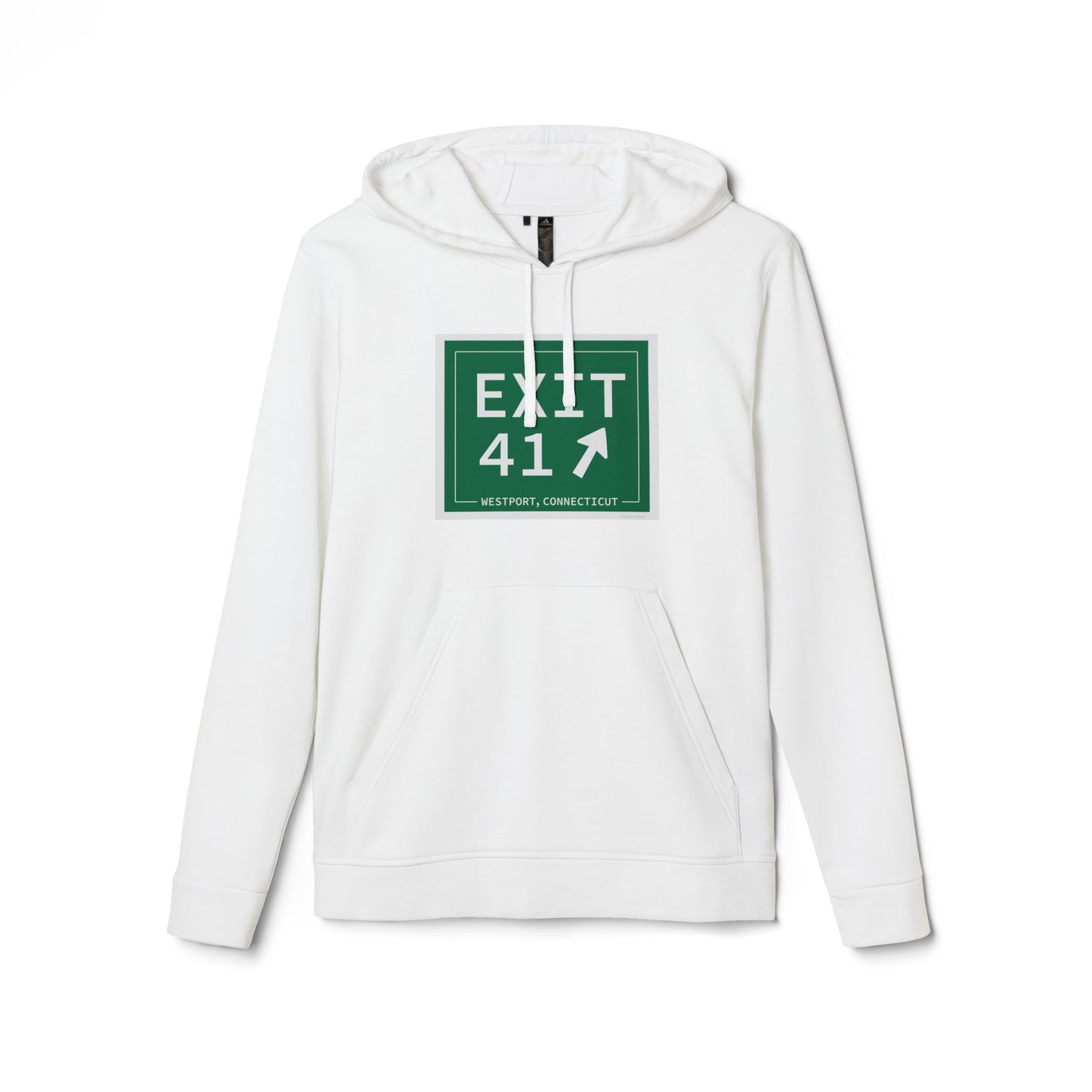 Vintage Exit 41 Merritt Parkway Sign adidas Unisex Fleece Hoodie