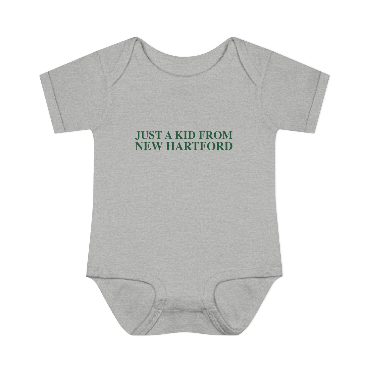 Just a kid from New Hartford Infant Baby Rib Bodysuit