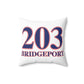 203 Bridgeport Red White & Blue Spun Polyester Square Pillow
