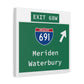 Vintage WCP Exit 68W Matte Canvas, Stretched, 1.25"