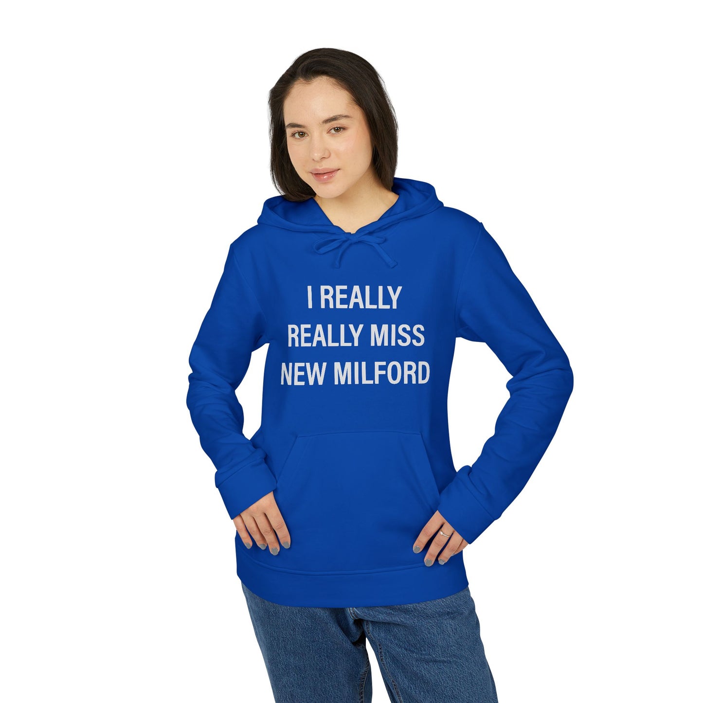 I Really Really Miss New Milford adidas Unisex Fleece Hoodie