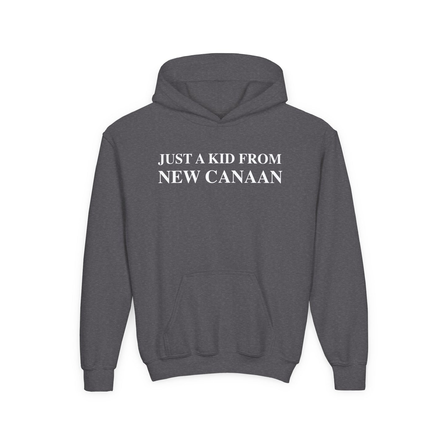 Just a kid from New Canaan Youth Heavy Blend Hooded Sweatshirt