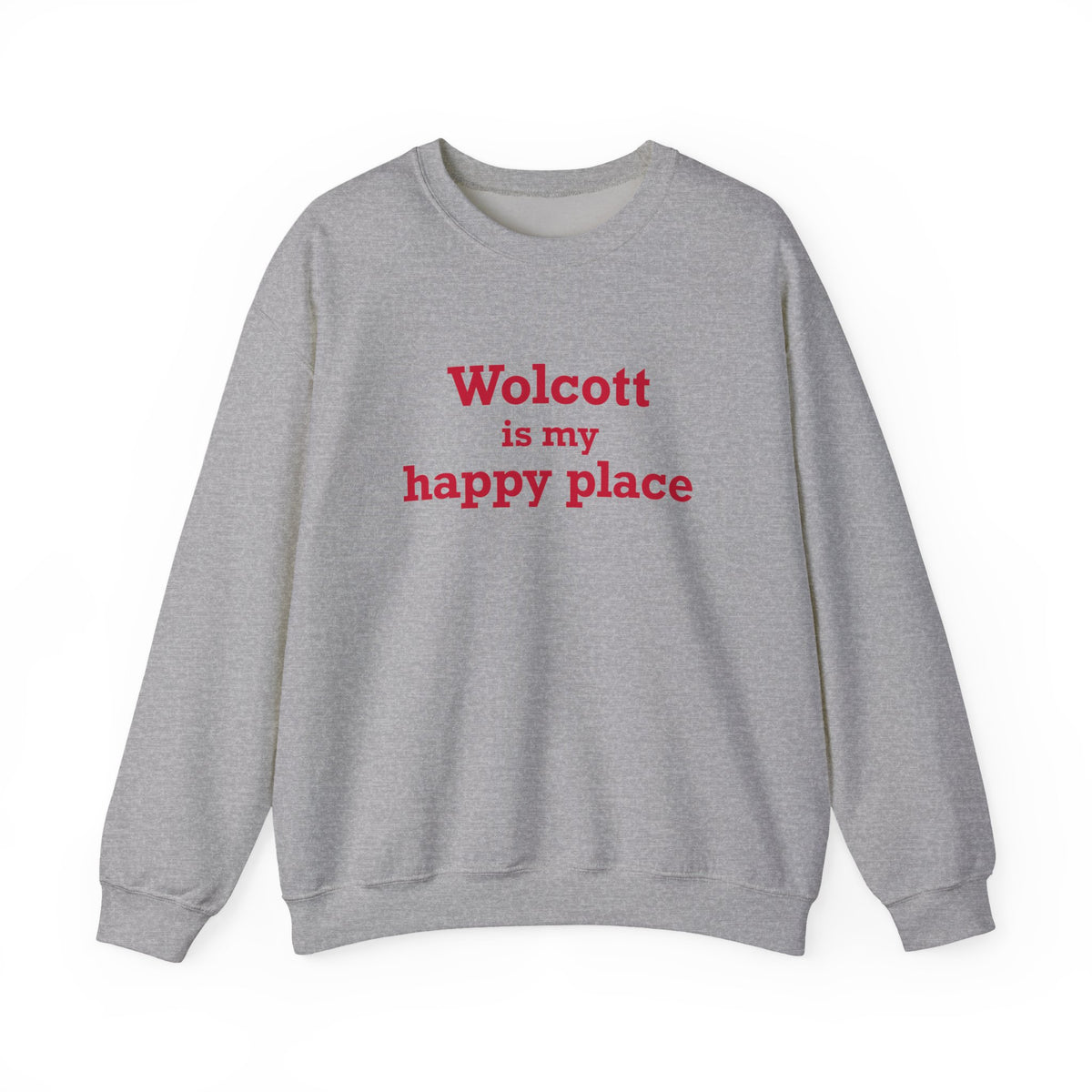 Wolcott is My Happy Place Unisex Heavy Blend™ Crewneck Sweatshirt