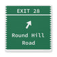 Vintage Merritt Parkway Exit 28 Sign Matte Canvas, Stretched, 1.25"