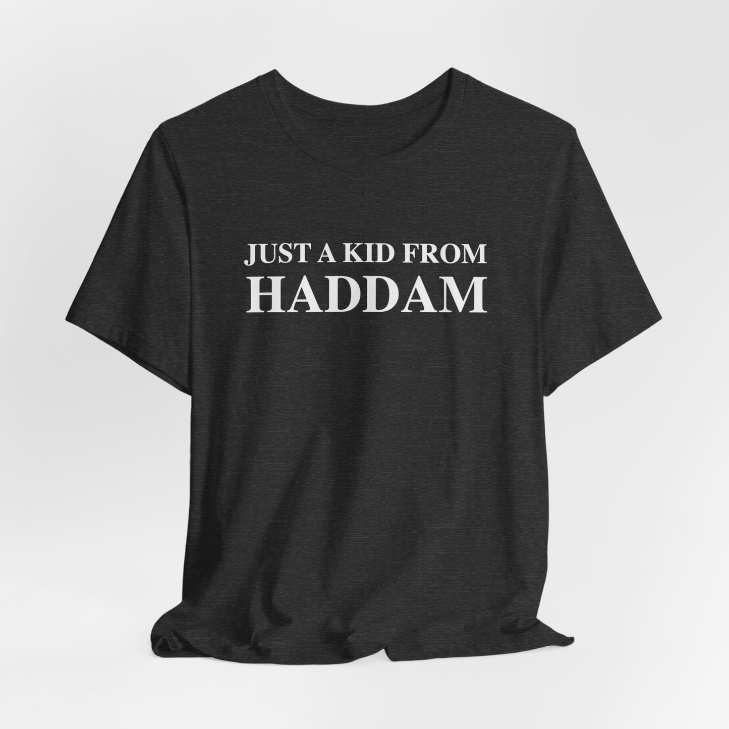 Just a kid from Haddam Unisex Jersey Short Sleeve Tee