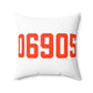 06905 Stamford Connecticut Zip Code Spun Polyester Square Pillow