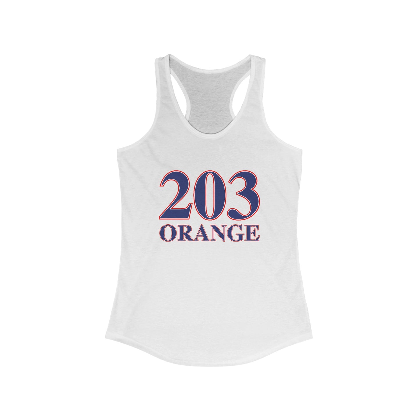 203 Orange Red White & Blue Women's Ideal Racerback Tank Top